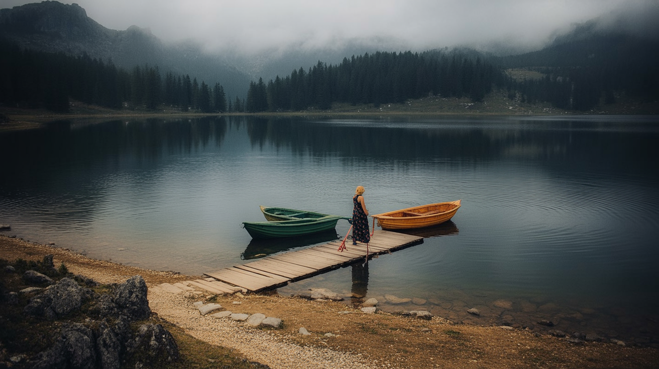 The Black Lake — 3km from Žabljak, 30 minutes on foot, one of the great lake views in the Balkans